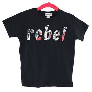 Jack & Nicole Rebel Graphic Tee Toddler 2 Black Casual Playdates Streetwear NWT